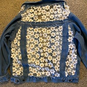 Dragon Denim Daisy Lace jean jacket size XL